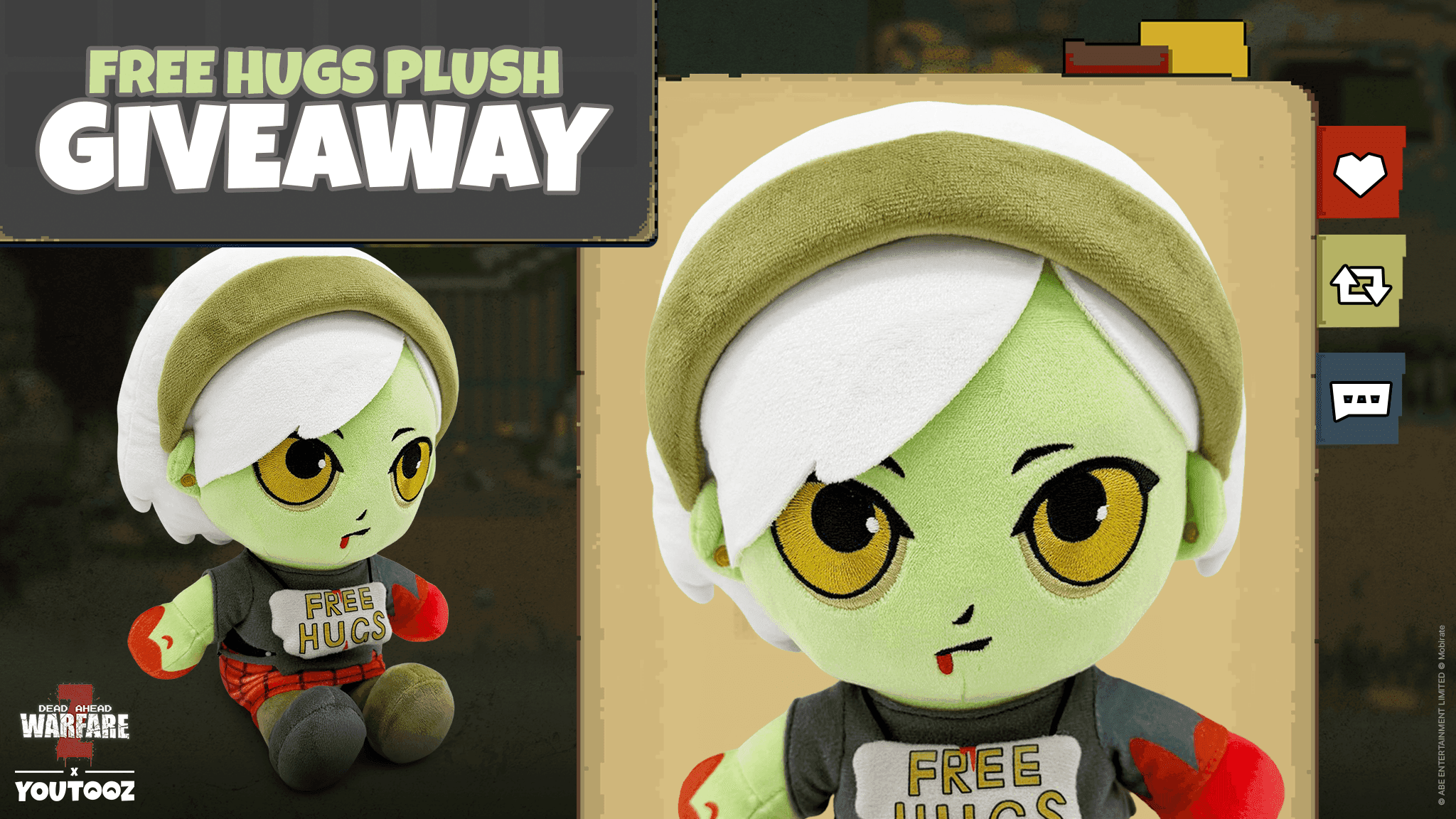 FREE HUGS PLUSH GIVEAWAY